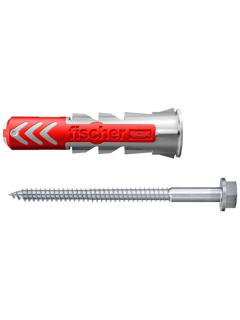 Kaištis Fischer DuoPower, varžtiniai, 10 mm x 50 mm, 4 vnt. Kaištis Fischer DuoPower, varžtiniai, 10 mm x 50 mm, 4 vnt.