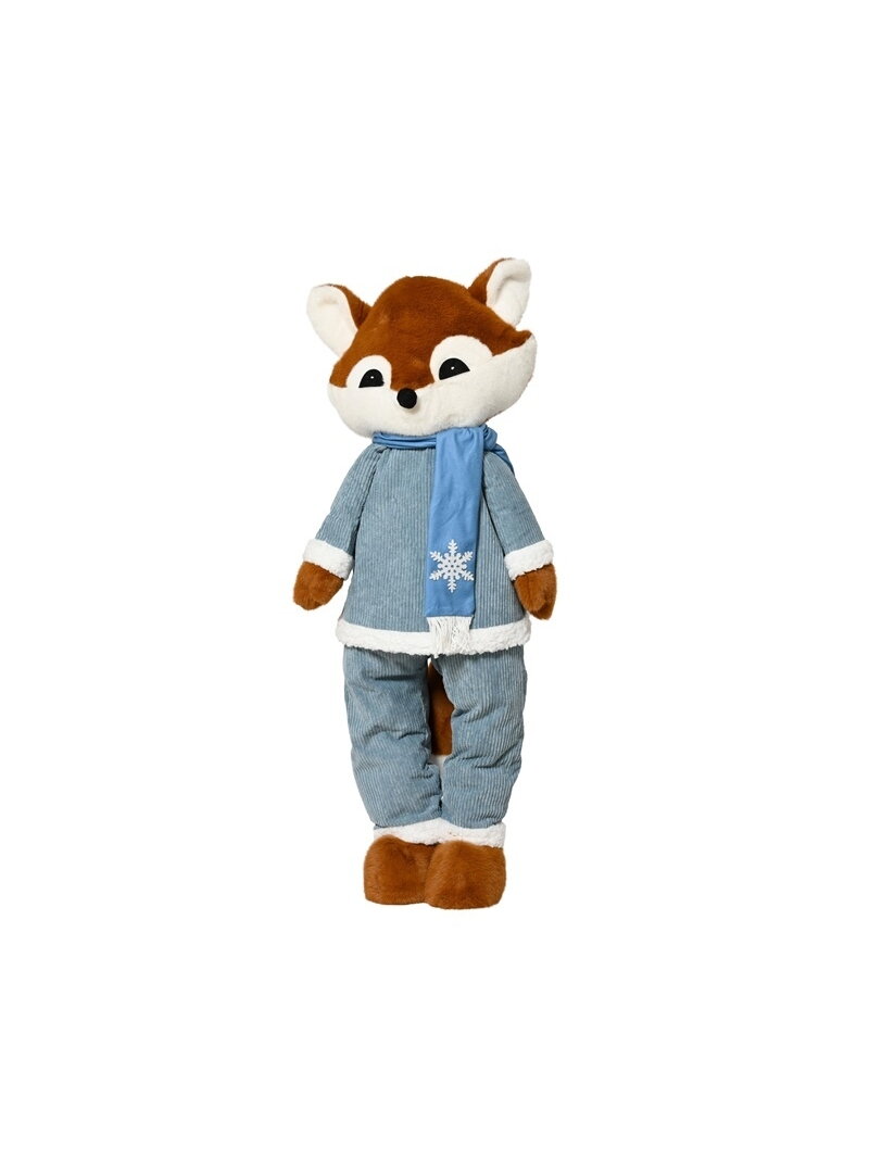 Kalėdinė dekoracija Decoris Fox, 110 cm, oranžinė/žydra