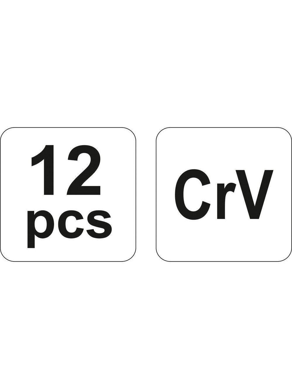 Kaltų, žymeklių metalui rinkinys CrV 12vnt. Yato 2