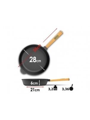Ketaus keptuvė Ø 28 cm Optima-Black 2 Ketaus keptuvė Ø 28 cm Optima-Black 2
