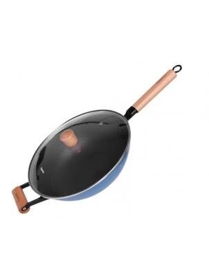 Ketaus keptuvė Ø 30 cm WOK SEAGREEN 1 Ketaus keptuvė Ø 30 cm WOK SEAGREEN 1