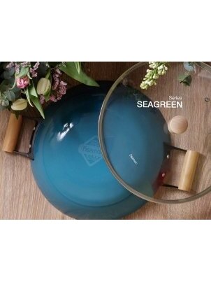 Ketaus keptuvė Ø 32 cm WOK SEAGREEN 2 Ketaus keptuvė Ø 32 cm WOK SEAGREEN 2