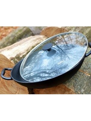 Ketaus keptuvė Ø 36 cm WOK su dangčiu 2