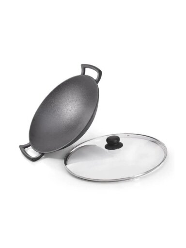 Ketaus keptuvė Ø 35 cm WOK su dangčiu