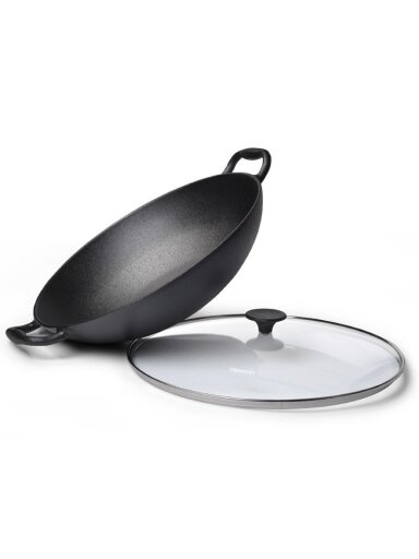 Ketaus keptuvė Ø 36 cm WOK su dangčiu