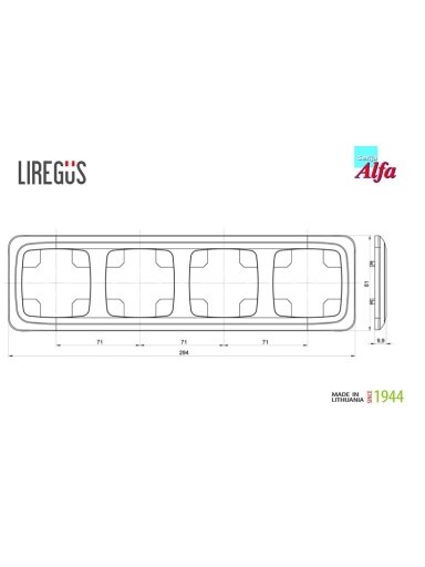 Keturvietis rėmelis Liregus Alfa, smėlio spalvos