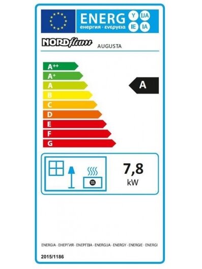 Ketinė krosnelė NORDFLAM AUGUSTA, 7.8 kW 2 Ketinė krosnelė NORDFLAM AUGUSTA, 7.8 kW 2