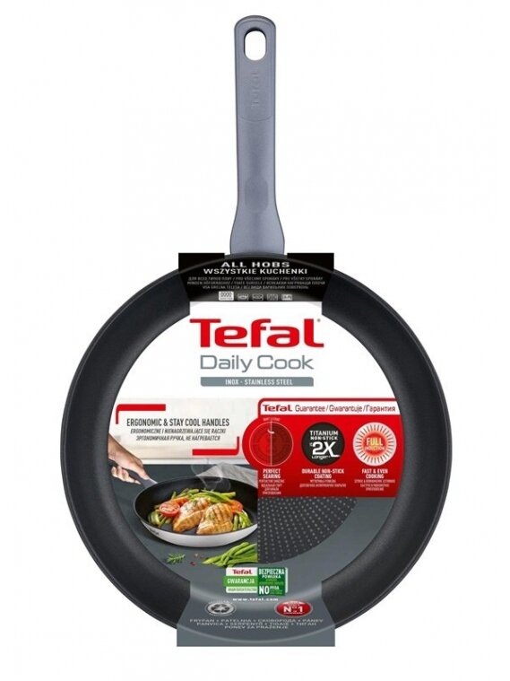Keptuvė Tefal DAILY COOK, 24 cm, nerūdijantysis plienas Keptuvė Tefal DAILY COOK, 24 cm, nerūdijantysis plienas