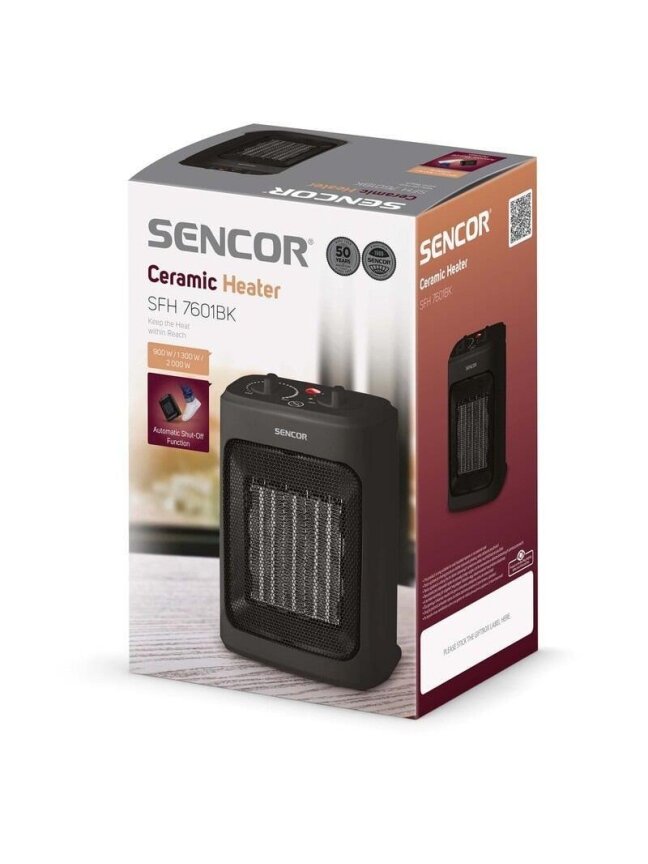 Keraminis šildytuvas Sencor SFH 7601BK, 2 kW 1