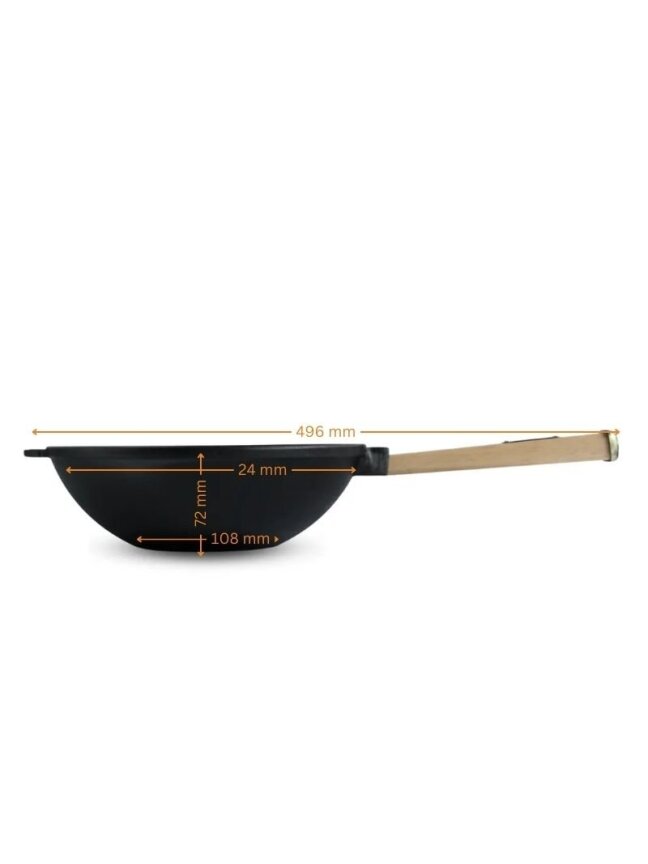 Ketaus keptuvė Ø 24 cm WOK Ketaus keptuvė Ø 24 cm WOK