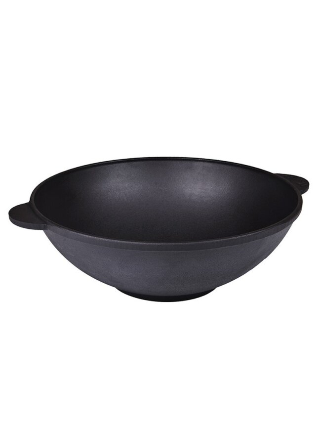 Ketaus keptuvė Ø 28 cm WOK su dangčiu Ketaus keptuvė Ø 28 cm WOK su dangčiu