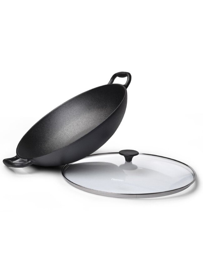 Ketaus keptuvė Ø 36 cm WOK su dangčiu
