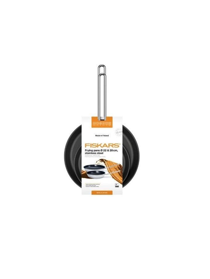 Keptuvių komplektas Fiskars 1070866, nerūdijantysis plienas Keptuvių komplektas Fiskars 1070866, nerūdijantysis plienas