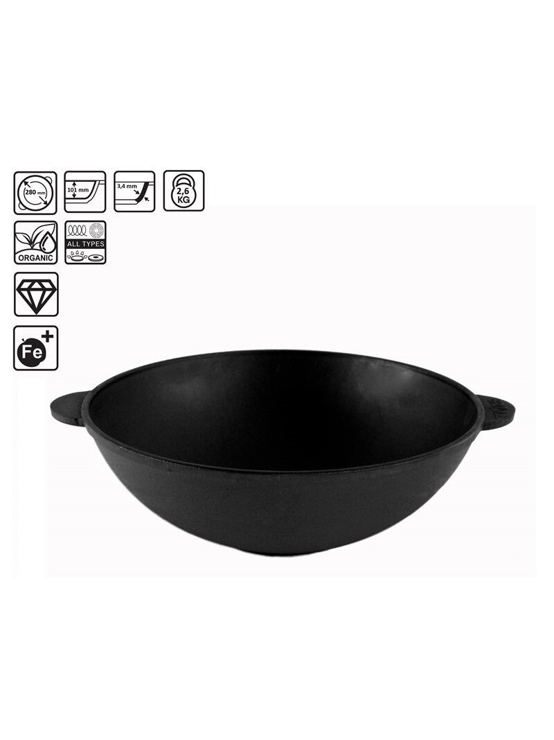 Ketaus keptuvė Ø 28 cm WOK Ketaus keptuvė Ø 28 cm WOK