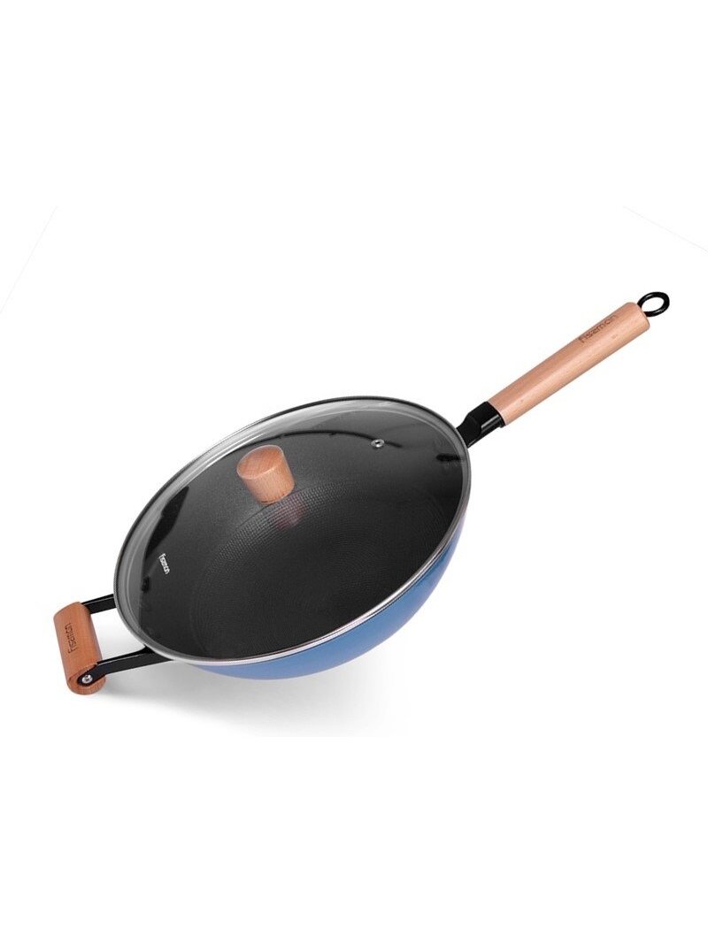 Ketaus keptuvė Ø 30 cm WOK SEAGREEN Ketaus keptuvė Ø 30 cm WOK SEAGREEN
