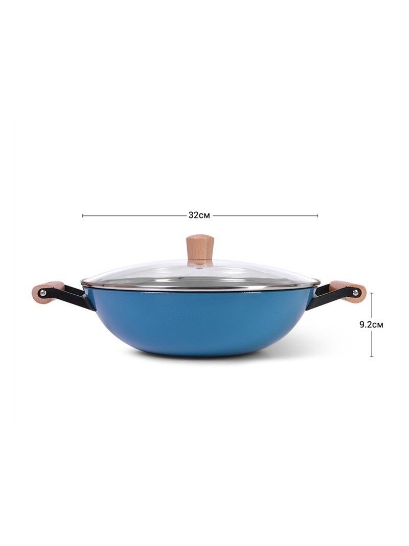 Ketaus keptuvė Ø 32 cm WOK SEAGREEN Ketaus keptuvė Ø 32 cm WOK SEAGREEN