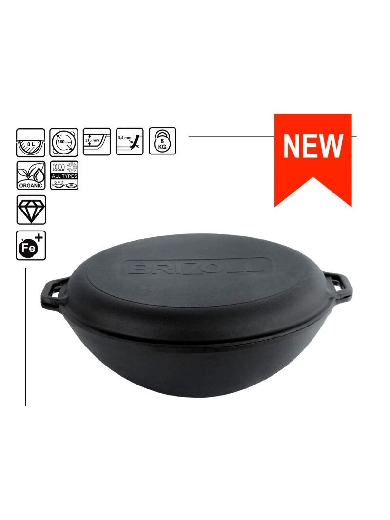 Ketaus keptuvė Ø 36 cm WOK Lid-Pan