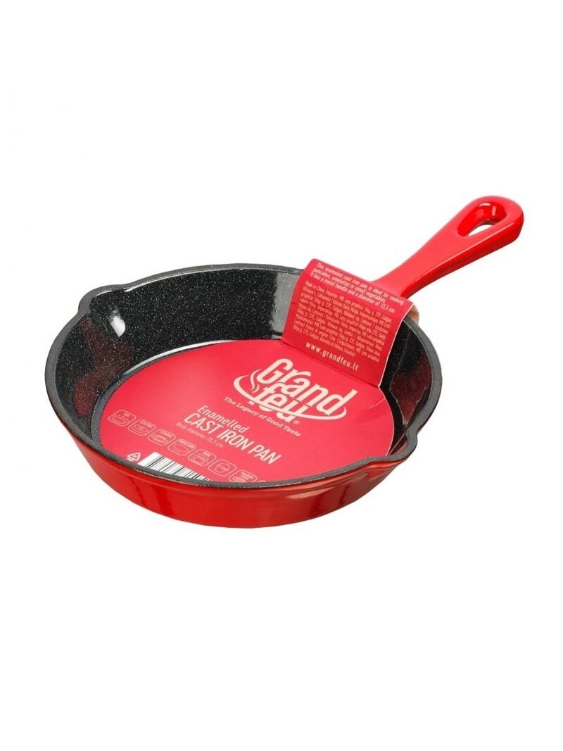 Ketinė keptuvė GRAND FEU FRYP15R, Ø15,5 cm, raudona 2 Ketinė keptuvė GRAND FEU FRYP15R, Ø15,5 cm, raudona 2