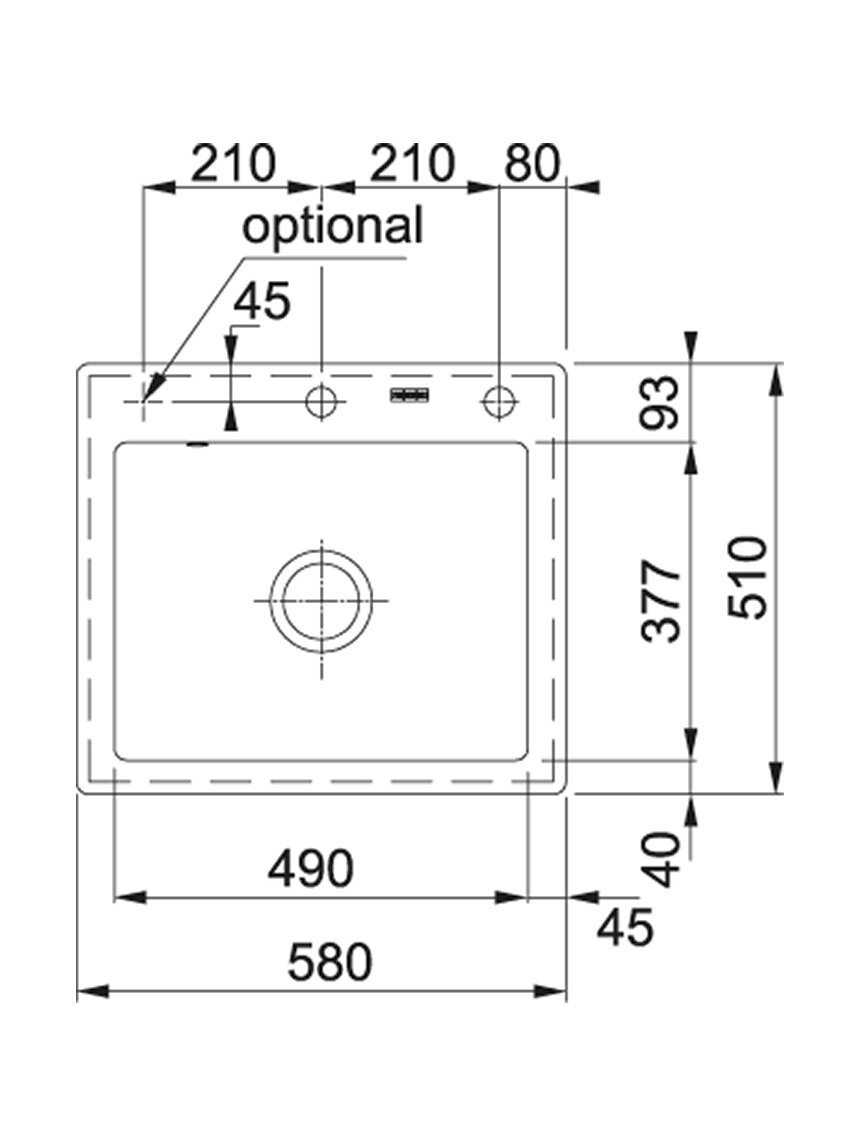 Keraminė plautuvė Franke Mythos, MTK 610-58, Magnolia, 2 išgręžtos skylės 2
