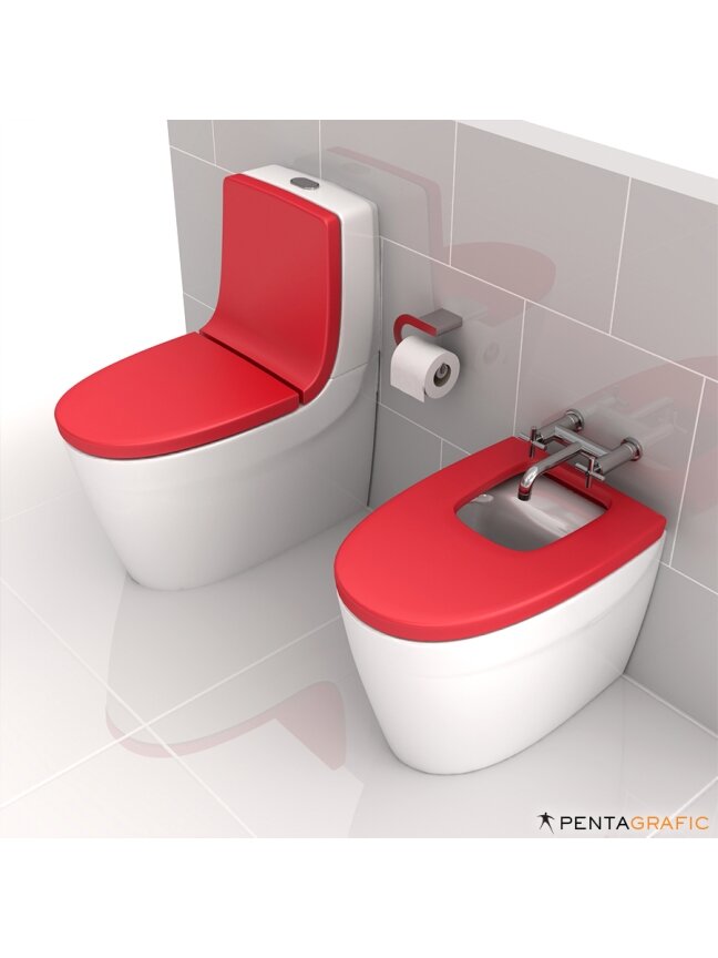 KHROMA Bidė dangtis, spalva Passion Red, minkšta danga, Softclose 1 KHROMA Bidė dangtis, spalva Passion Red, minkšta danga, Softclose 1