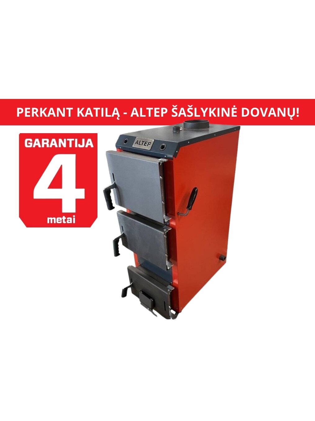 Kieto kuro katilas Altep APAT-REASON KT-3E, 12kW, apatinio degimo 3
