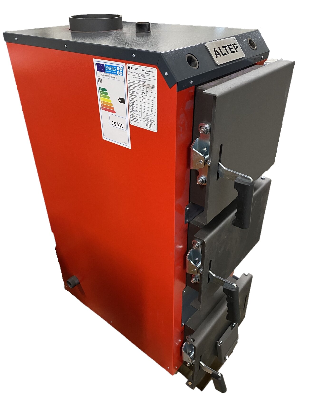 Kieto kuro katilas Altep APAT-REASON KT-3E, 12kW, apatinio degimo 1 Kieto kuro katilas Altep APAT-REASON KT-3E, 12kW, apatinio degimo 1