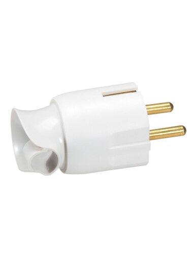 Kištukas kampu LEGRAND,16A, 230V, baltos spalvos