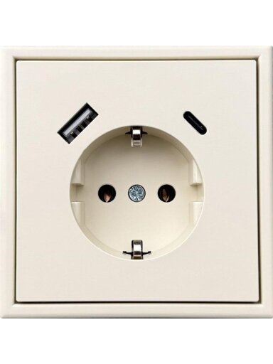 Kištukinis lizdas ir USB A+C kroviklis LIREGUS MODERN,smėlio Kištukinis lizdas ir USB A+C kroviklis LIREGUS MODERN,smėlio