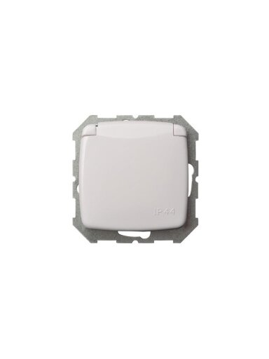 Kištukinis lizdas LIREGUS ALFA, baltos spalvos, IP44