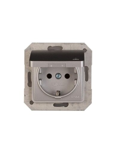Kištukinis lizdas VILMA SL250, metalo spalvos, IP44