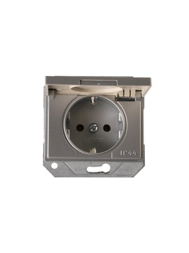 Kištukinis lizdas VILMA XP500, metalo spalvos, IP44