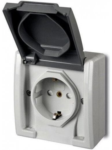 Kištukinis lizdas ELEKTRO-PLAST AQUANT, IP55 1 Kištukinis lizdas ELEKTRO-PLAST AQUANT, IP55 1