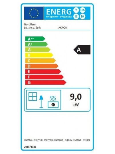 Kietojo kuro krosnelė NORDFLAM AKRON PATINE, 9 kW 2 Kietojo kuro krosnelė NORDFLAM AKRON PATINE, 9 kW 2