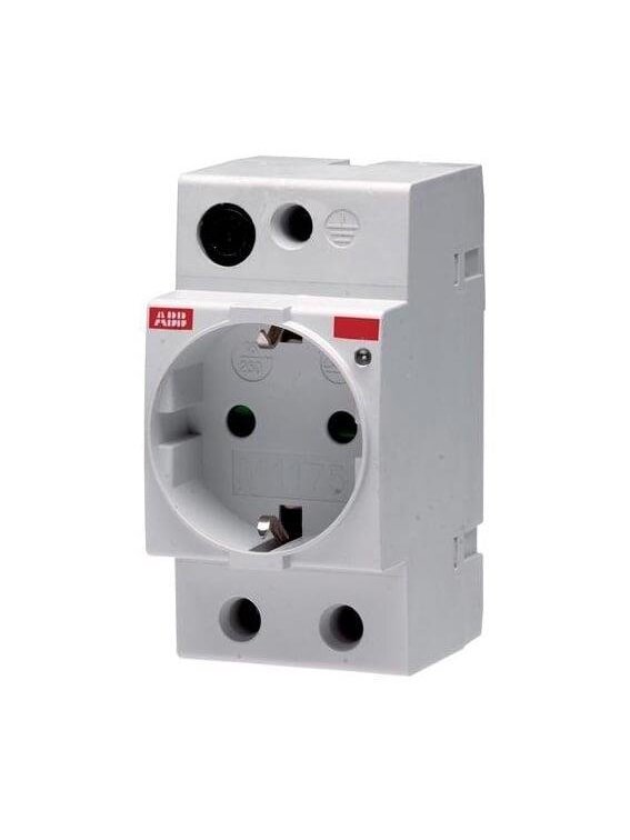 Kištukinis lizdas ABB M1175, DIN, 2P, 16A Kištukinis lizdas ABB M1175, DIN, 2P, 16A