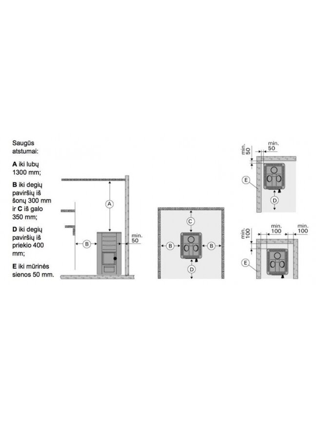 Kietojo kuros saunos krosnelė Linear 16, 17.9kW, Harvia 1