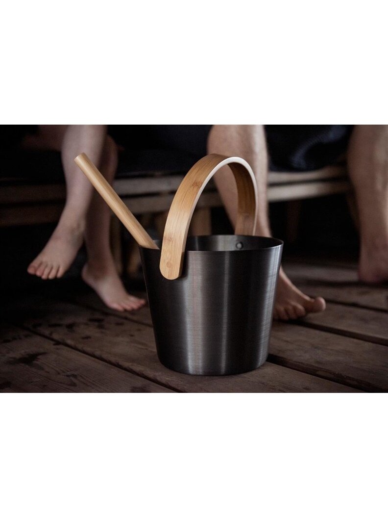 Kibiras saunai RENTO, aliuminis, rudas 5 l, 23 x 23 cm 2 Kibiras saunai RENTO, aliuminis, rudas 5 l, 23 x 23 cm 2