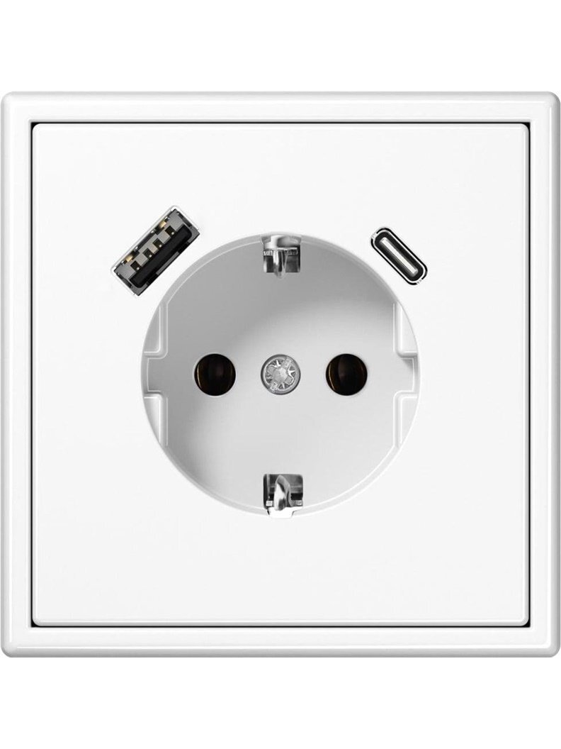 Kištukinis lizdas ir USB A+C kroviklis LIREGUS MODERN,balta 1 Kištukinis lizdas ir USB A+C kroviklis LIREGUS MODERN,balta 1