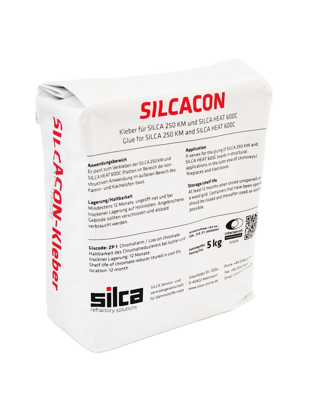 Klijai maišomi su vandeniu SILCACON 5kg