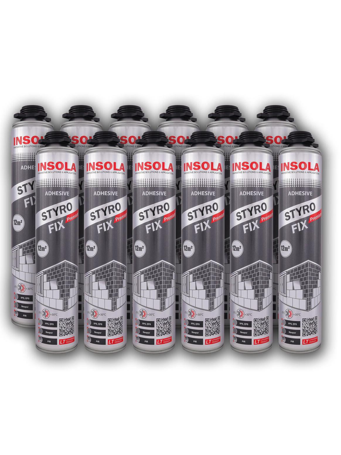 Klijuojančios putos Insola Styro Fix Premium 850 ml. 12 vnt.