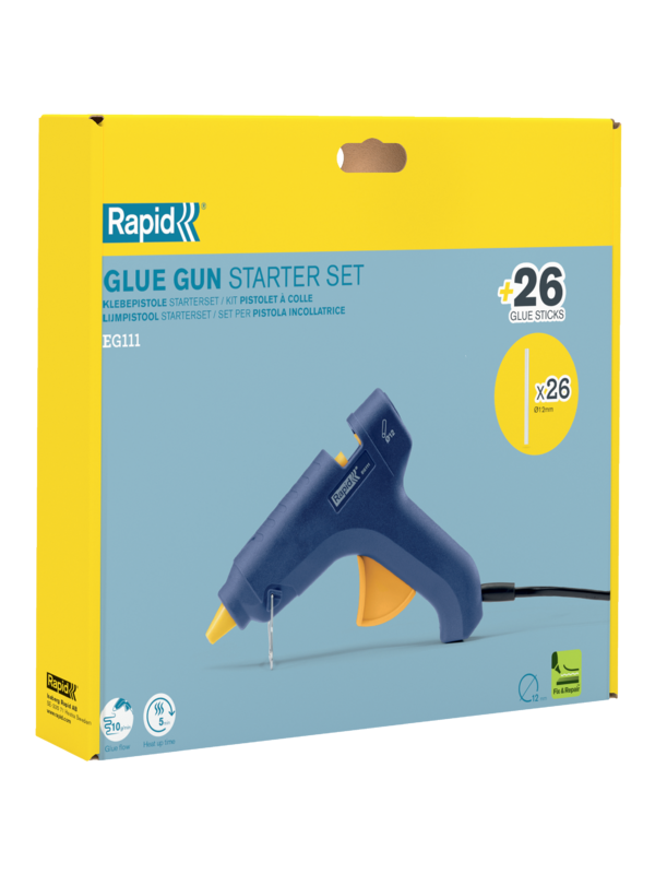 Klijų pistoletas  EG111 + 500g klijų, Rapid 4