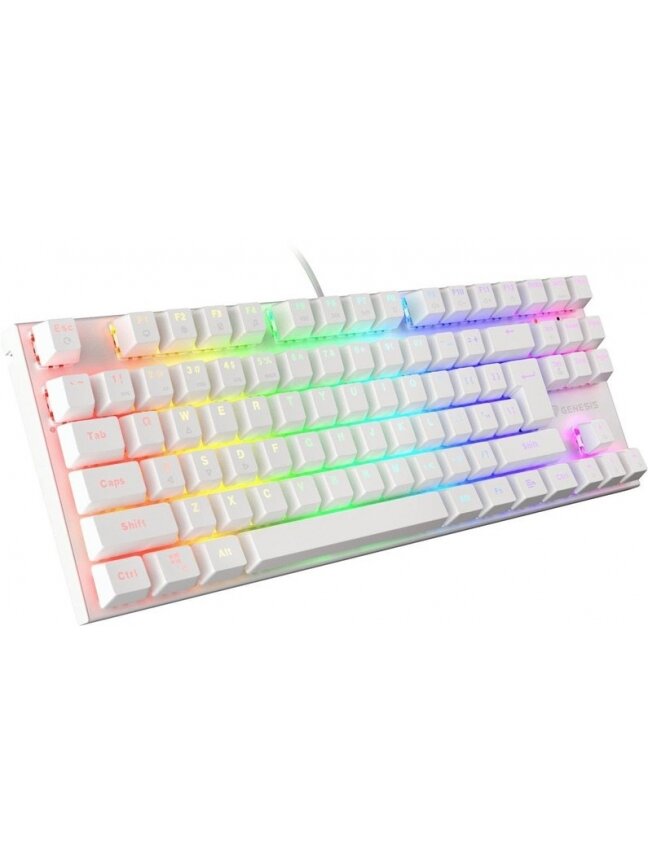 Klaviatūra Genesis Thor 303 TKL RGB White Brown EN, balta 1