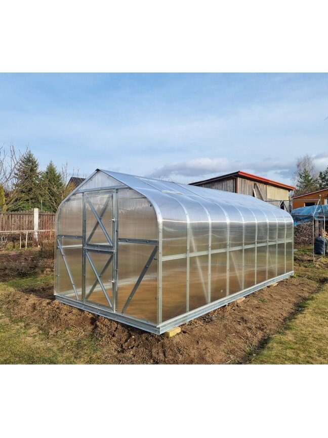 Klėtis - Lašo formos Lietuviškas šiltnamis, ilgis 4m, danga 6mm