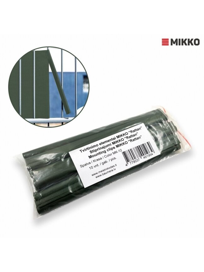 Klipsai tvoros juostai MIKKO Rattan 190 mm (10vnt) - Ruda 4