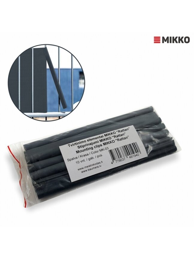 Klipsai tvoros juostai MIKKO Rattan 190 mm (10vnt) - Žalia 2