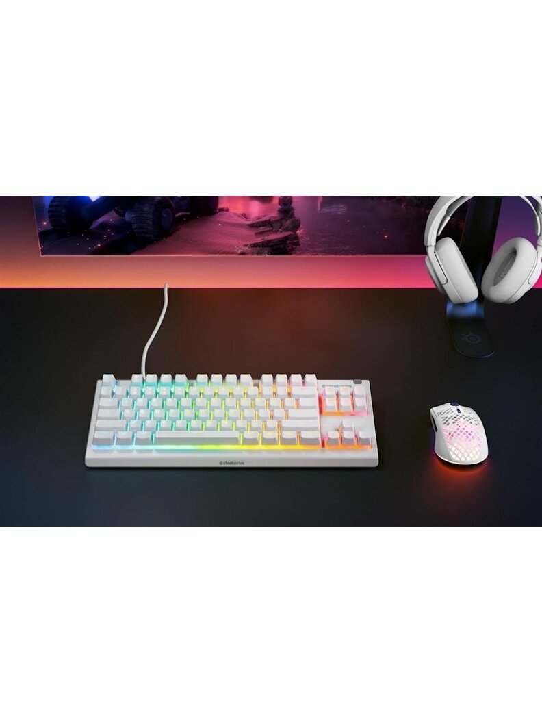Klaviatūra Steelseries Apex 3 TKL, Anglų (US), balta 2