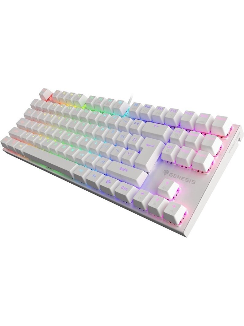 Klaviatūra Genesis Thor 303 TKL RGB White Brown EN, balta 2