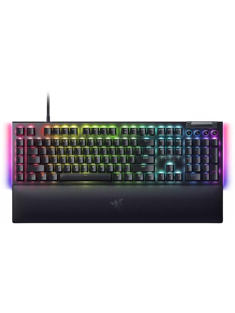 Klaviatūra Razer BlackWidow V4 Razer Yellow US, juoda Klaviatūra Razer BlackWidow V4 Razer Yellow US, juoda