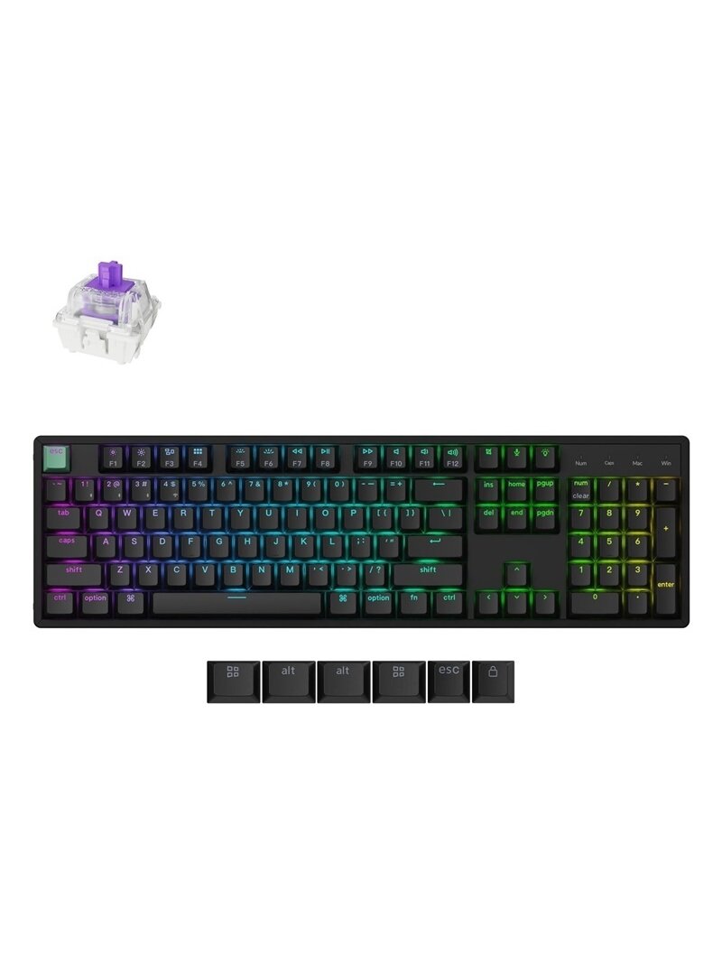 Klaviatūra Keychron k10 HE EN, juoda spalva. Klaviatūra Keychron k10 HE EN, juoda spalva.