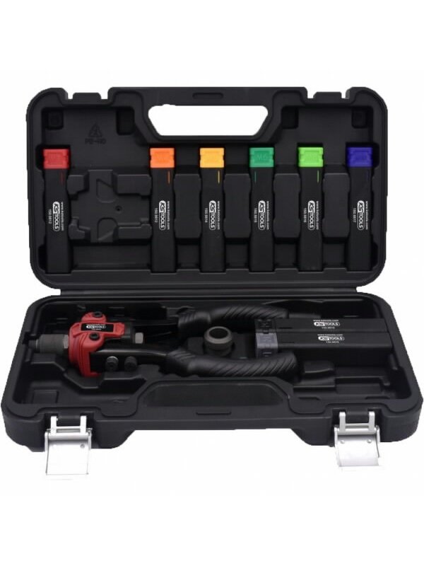 Kniediklis užtraukiamoms ir veržlinėms kniedėms, komplektas1, KS Tools 2 Kniediklis užtraukiamoms ir veržlinėms kniedėms, komplektas1, KS Tools 2