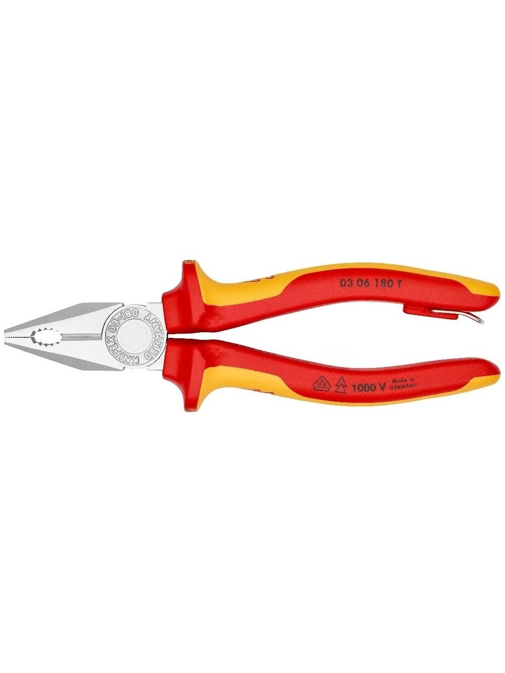 ⬡ Kombinuotos izoliuotos replės 180 mm VDE KNIPEX (0306180T, KNIPEX) ⬡ Kombinuotos izoliuotos replės 180 mm VDE KNIPEX (0306180T, KNIPEX)